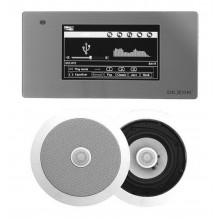 P2 RADIO POD ZABUDOWĘ Z BLUETOOTH USB SD CARD LAN / STEREO  + GŁOŚNIKI 6,5" OKRĄGŁE