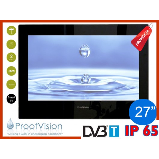ProofVision WODOODPORNY TELEWIZOR ŁAZIENKOWY 27" DVB-T/USB/HDMI